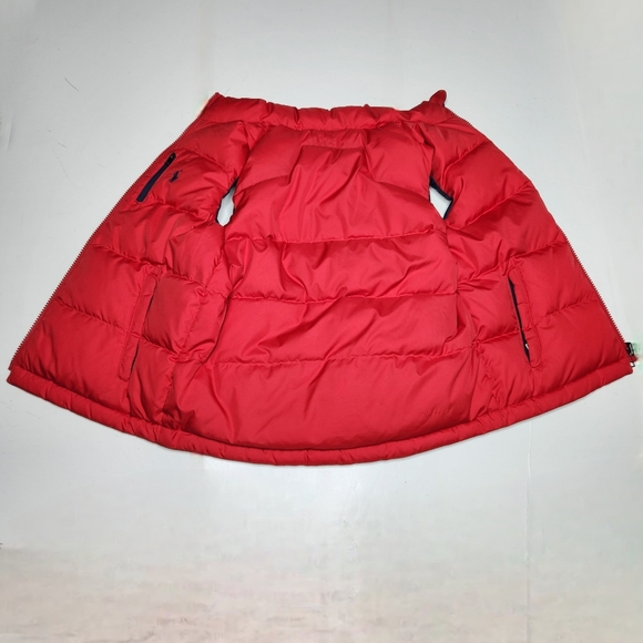 Polo Ralph Lauren Puffer Vest Boys Small 8 Reversible Duck Down Red Navy Preppy - Picture 3 of 13